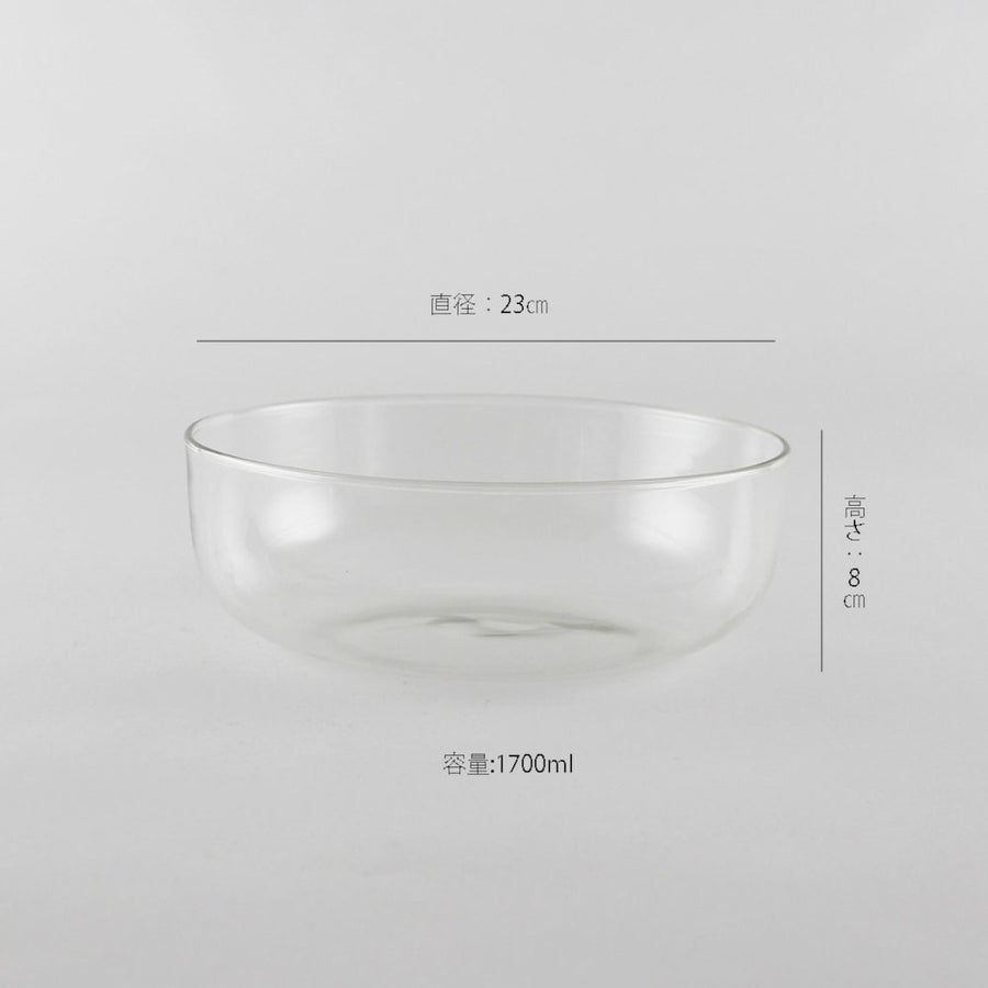 A shallow bowl with a crown glass design perfect for somen noodles.