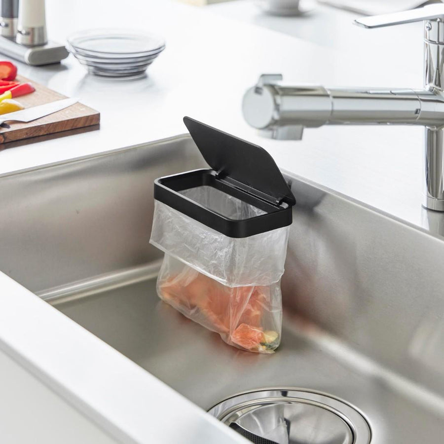 tower magnetic plastic bag holder with lid