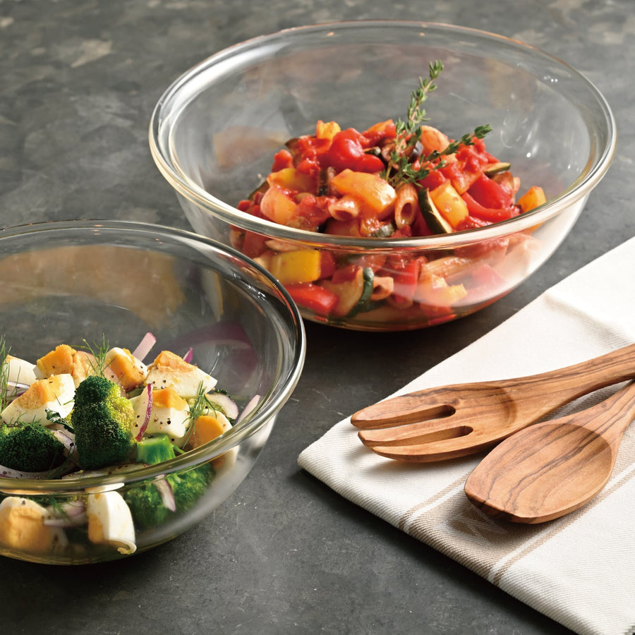 Heat-resistant glass shallow bowl 2000