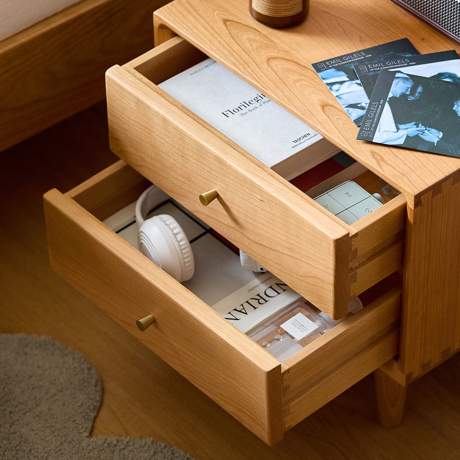Cherry Wood Compact Night Table