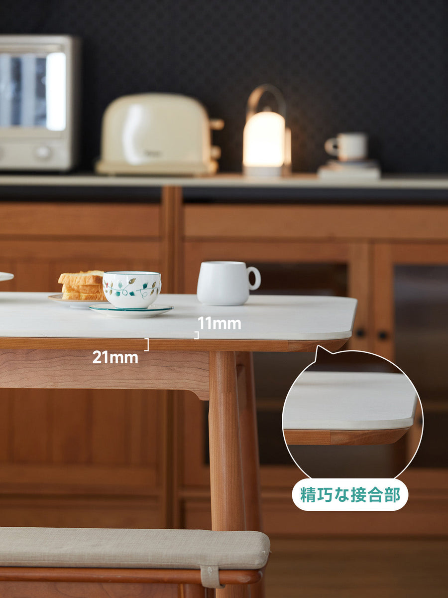 Luxury ceramic rounded corner dining table