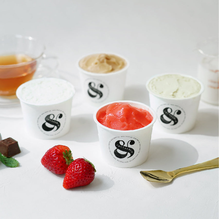 Koga Craft Ice Cream &amp; 8-piece set (Milk &amp; Strawberry)