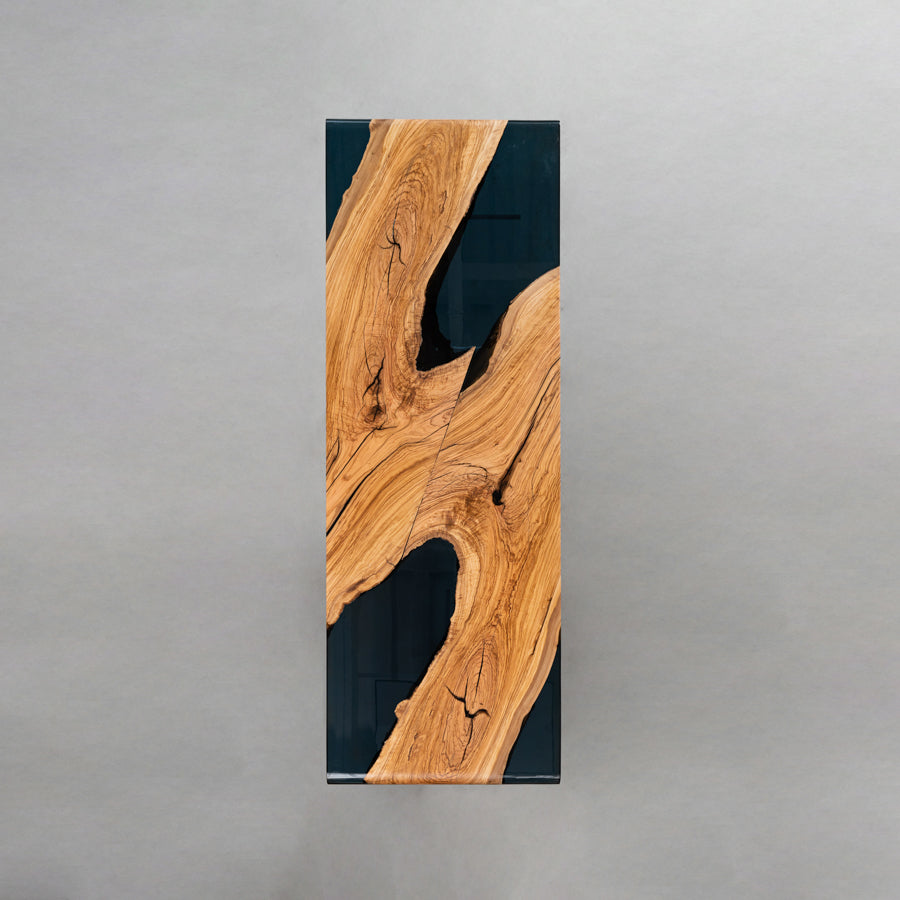 Solid olive river table top