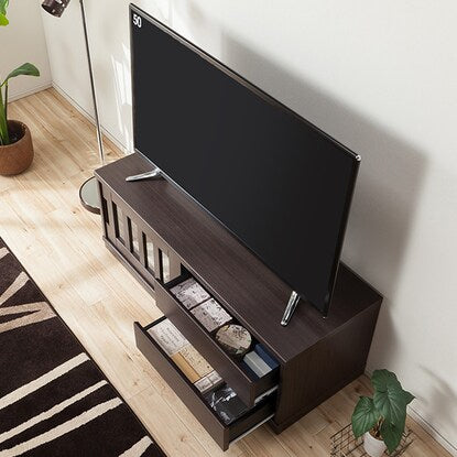 TV stand (Lowboard Akatsuki 120 DBR)