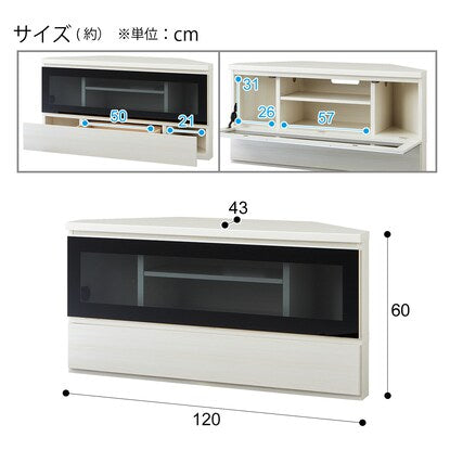 ハイコーナーテレビ台（DM02 120WW）