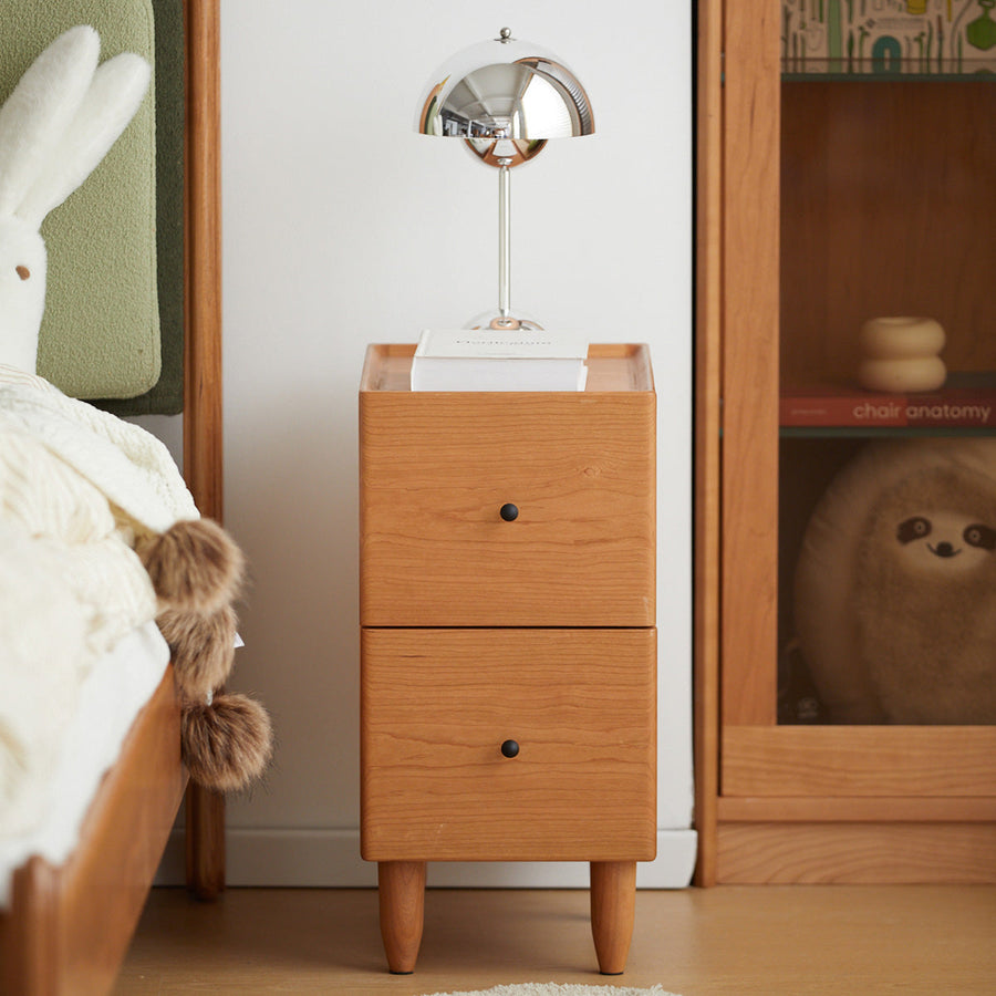 Cherry Wood Slim Night Table