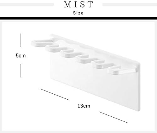 MIST Magnetic Bathroom Toothbrush Holder, 5-Piece, White, Bathroom Storage, Toothbrush Storage