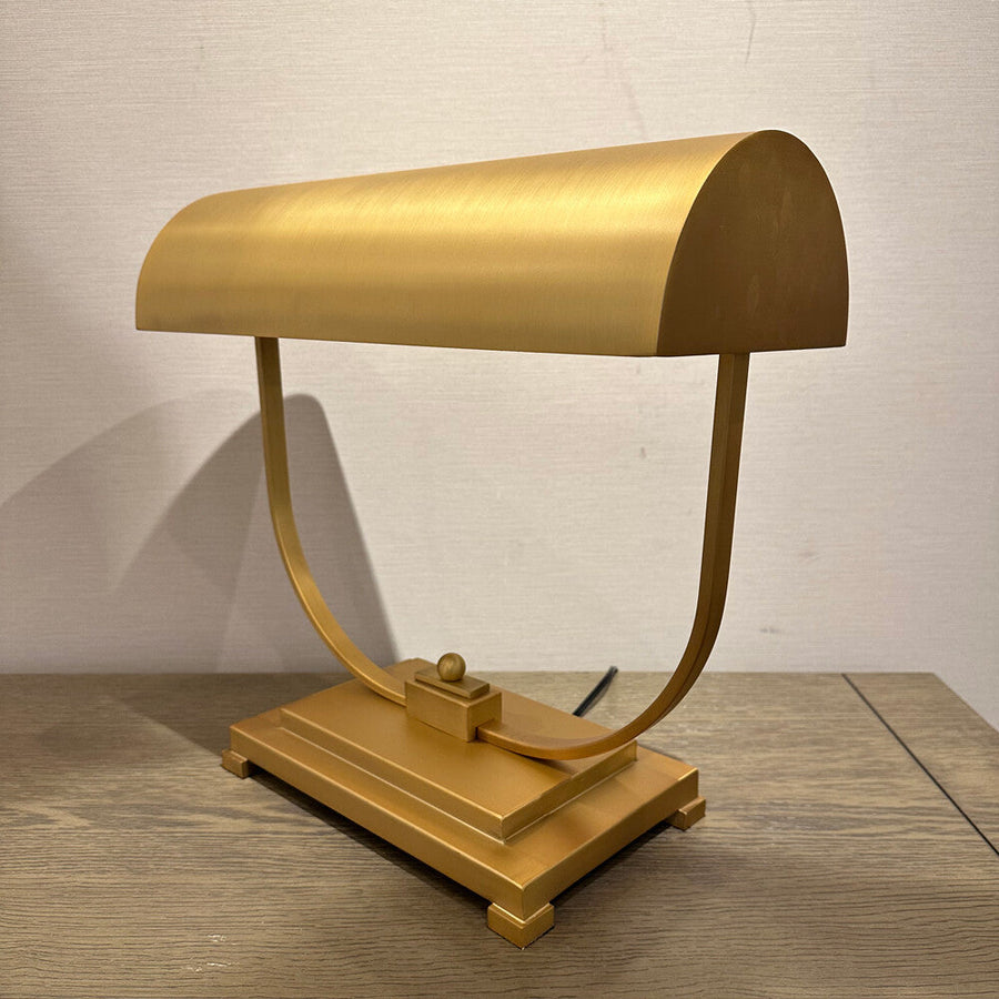 Luxury Steel Shade Gold Table Lamp