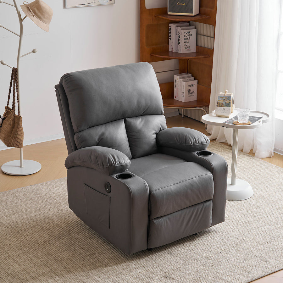 Electric double cushion reclining sofa