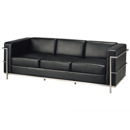 3-seater synthetic leather sofa (Greco LS-994 BK)