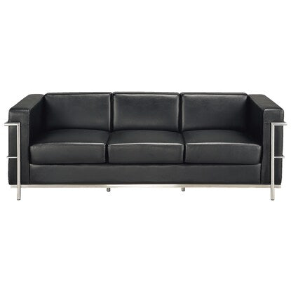 3-seater synthetic leather sofa (Greco LS-994 BK)