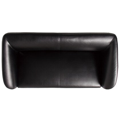 2-person synthetic leather sofa (Abby LS925B BK)