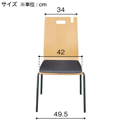 Steel leg chair (N Abyss CIBK GTB LBR-BK12)