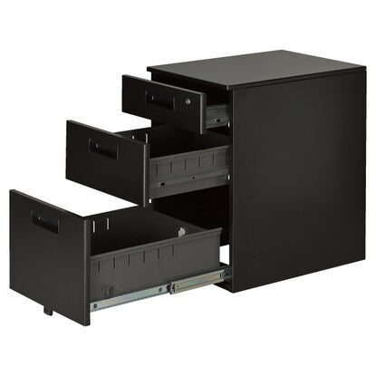 Wagon (3 shelves, HD-3, cylinder lock, black)