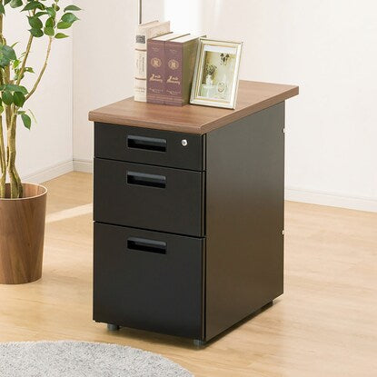 Side desk (3 shelves GD-01 WN/BK)