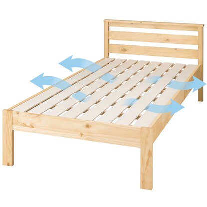 Slatted single bed frame (Bonanza Boltless NA)