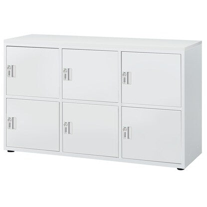 Steel bookcase (locker type NT6D WH/WH)