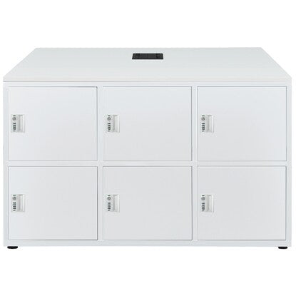 Steel bookcase (locker type NT6D WH/WH)