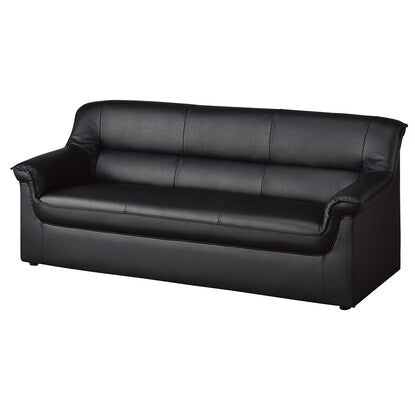 3-seater synthetic leather sofa (MS-101 BK)