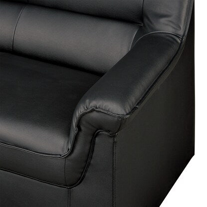 3-seater synthetic leather sofa (MS-101 BK)