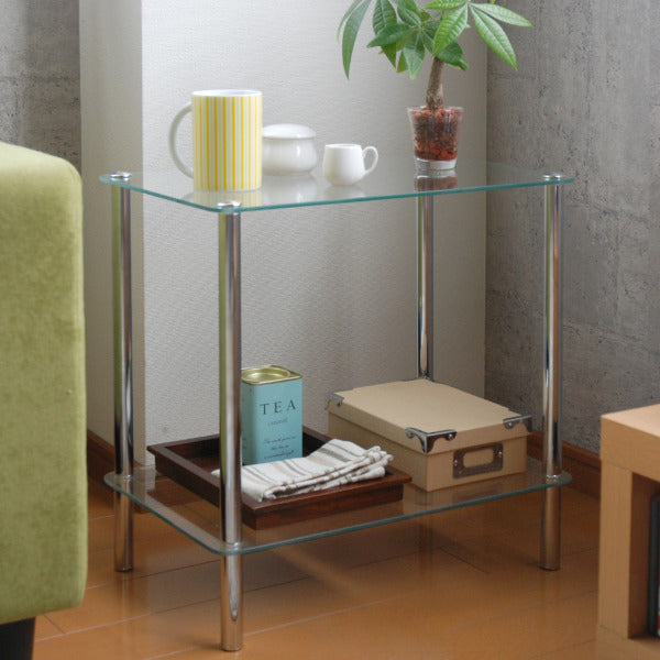 GLASS RACK Side table Display rack Shelf