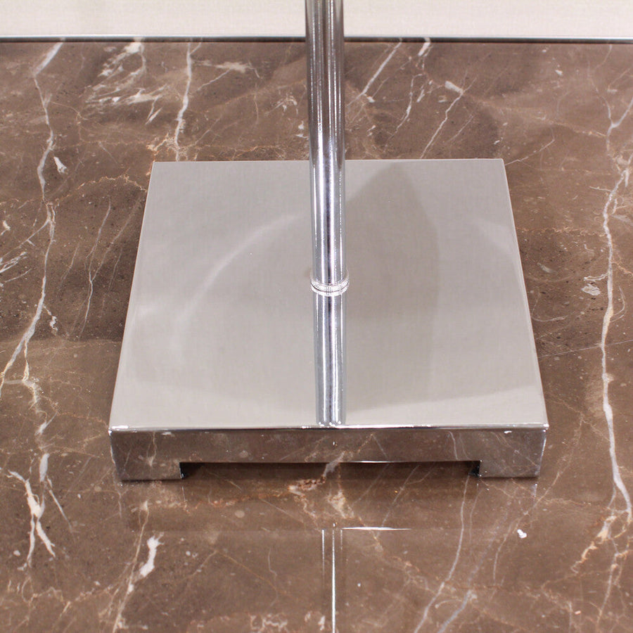 Simple white square shade table lamp