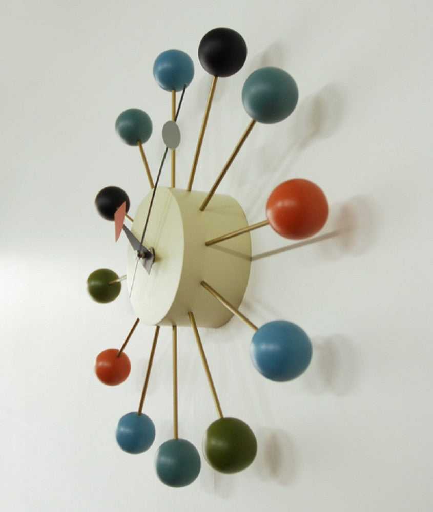 Pop Design Wood Ball Steel Needle Wall Clock