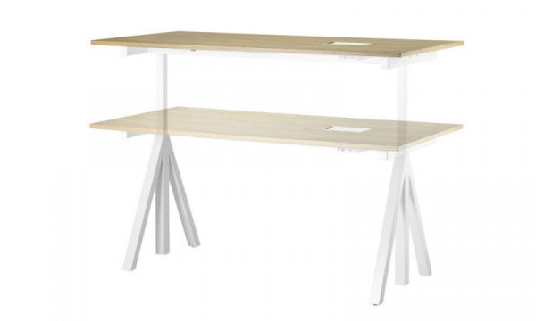 昇降式 ワークデスク 160×78cm オーク