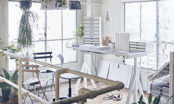 Height-adjustable work desk, 140 x 78 cm, white
