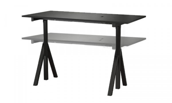 昇降式 ワークデスク 160×78cm ブラック