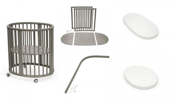 STOKKE SLEEPI ベッド セットV3 ヘイジーグレー
