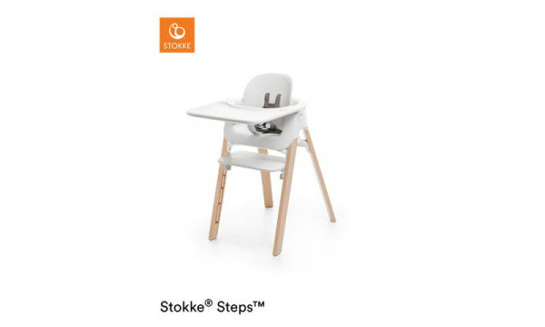 STOKKE STEPS Chair, White x Beech Natural