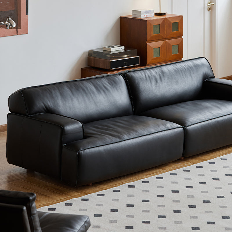 Full leather living sofa