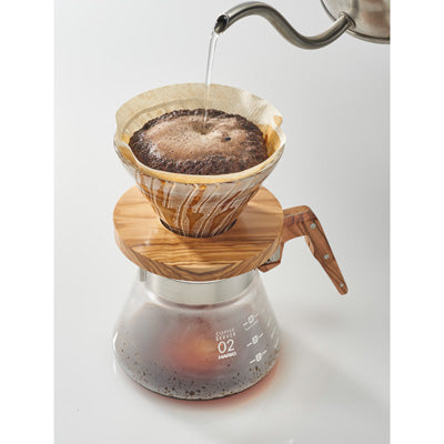 V60 Transparent Dripper Olive Wood 01