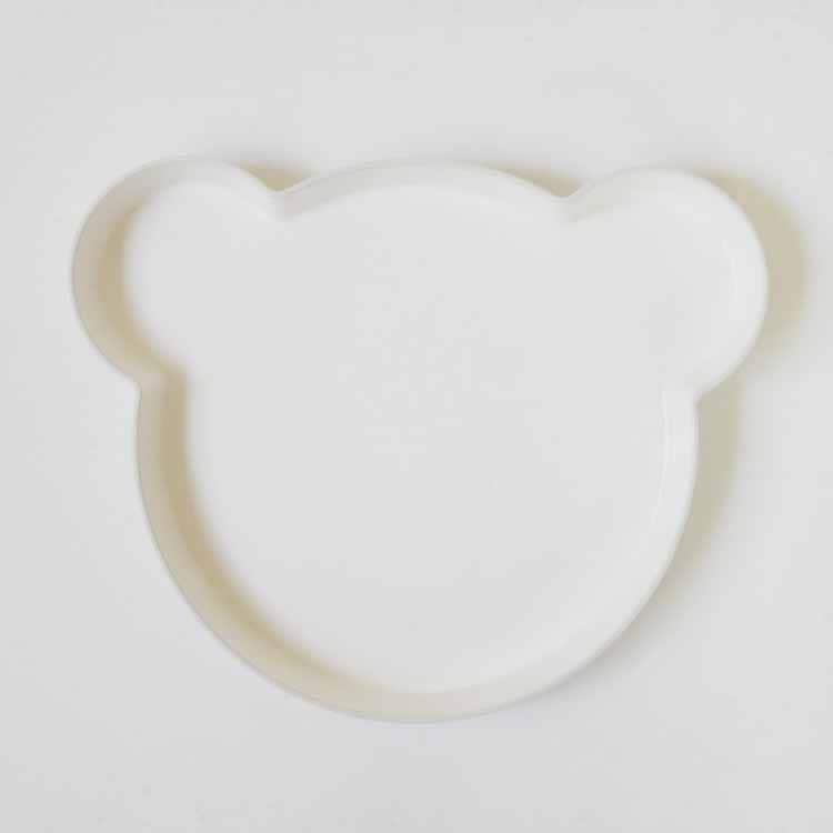 Kids Dish Plate Bear Gray