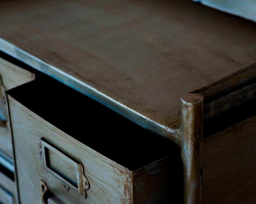 GUIDEL 12 DRAWER CHEST WIDE SILVER ギデル12ドロワーチェストワイド シルバー