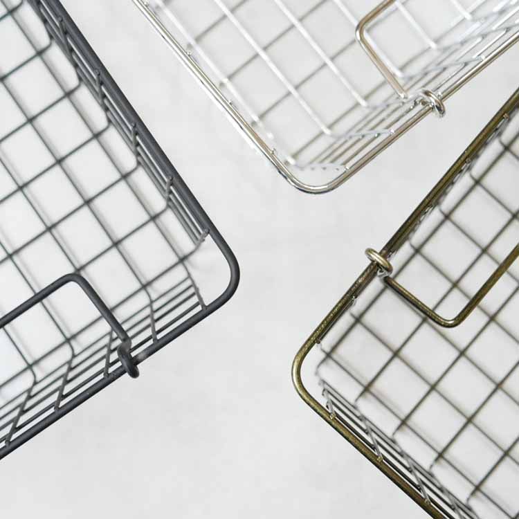 Stacking Basket S Antique Gold