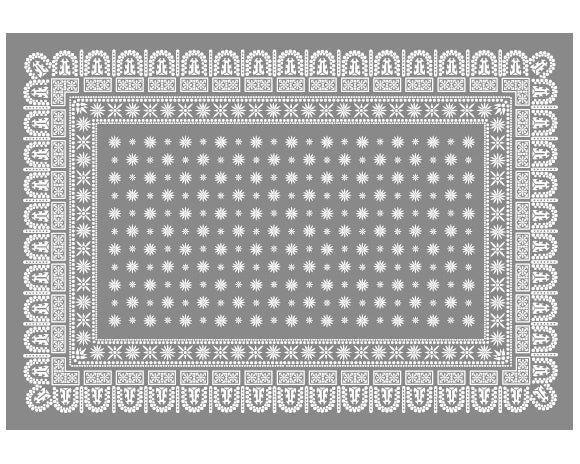 Flower Bandana Rug Gray フラワーバンダナラグ グレー 140×100cm