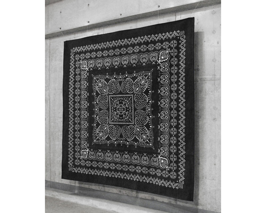 Leaf Bandana Rug Black リーフバンダナラグ ブラック 180×180cm