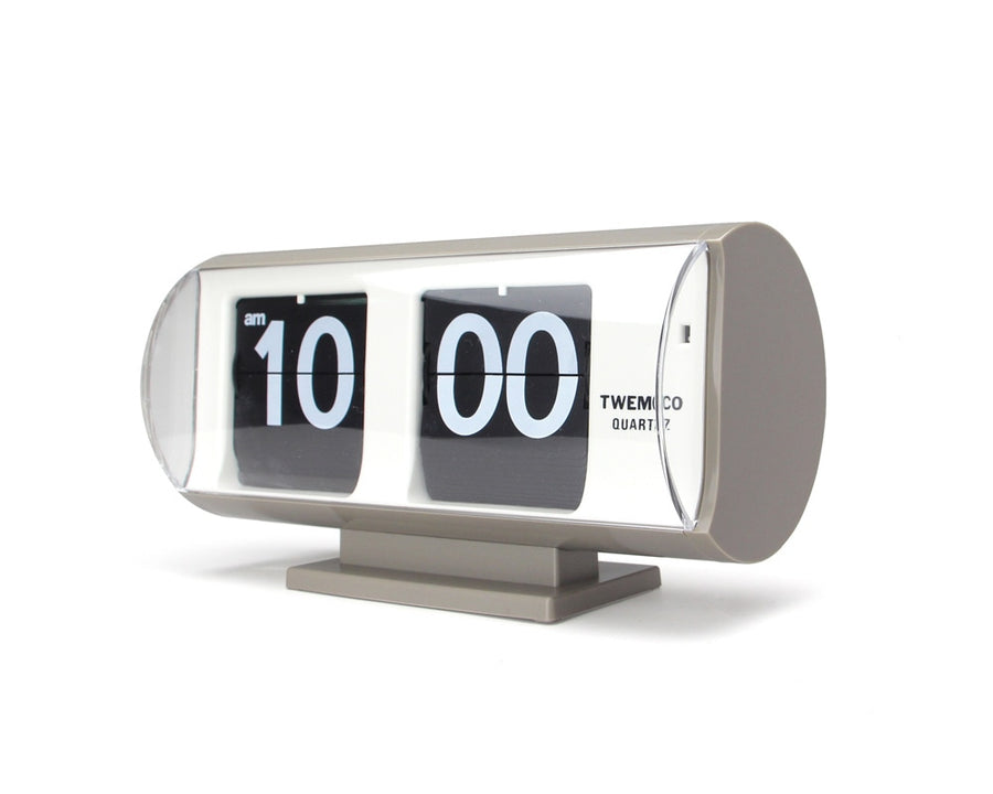 Table Clock QT-30T Gray フリップクロック QT-30T グレイ