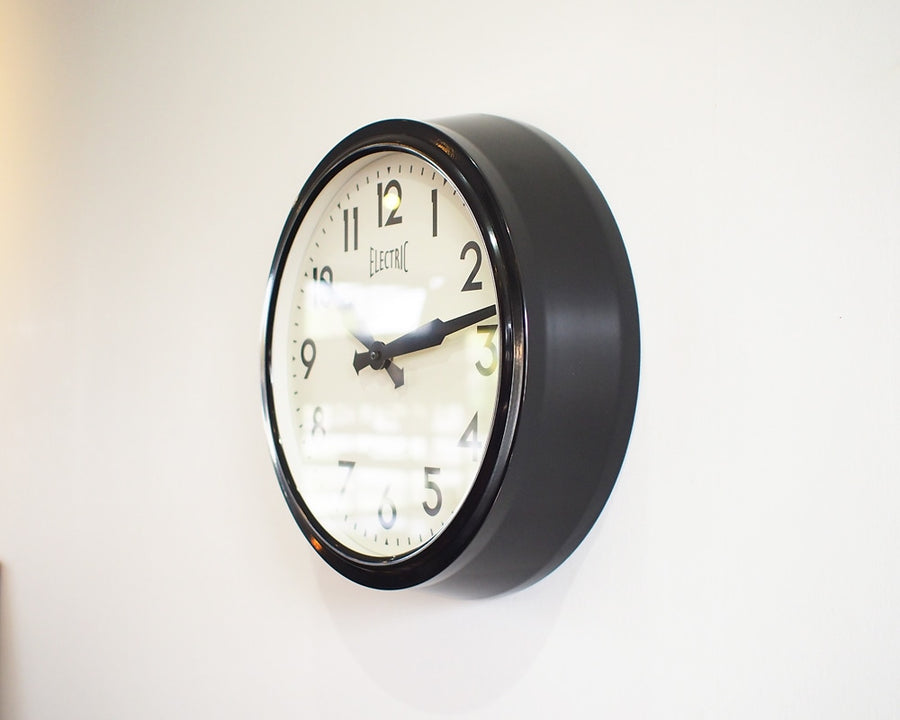 Electric Black 50's Clock