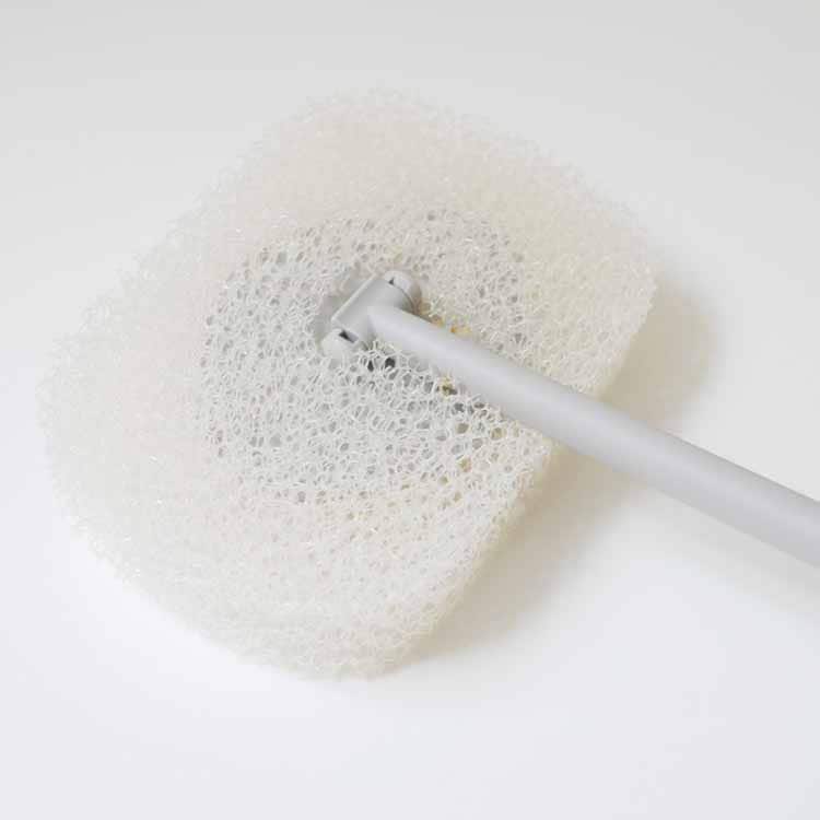 Bath sponge with handle, grey