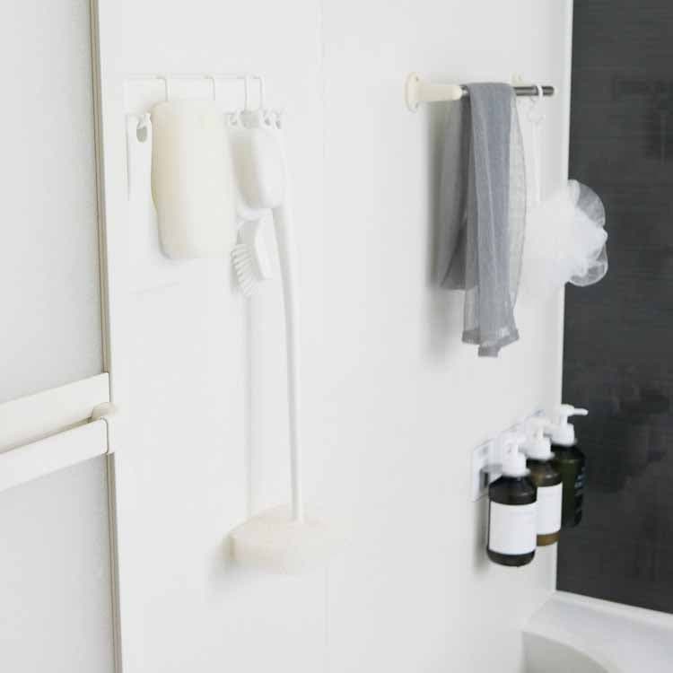 5-Hook White Magnetic Hooks