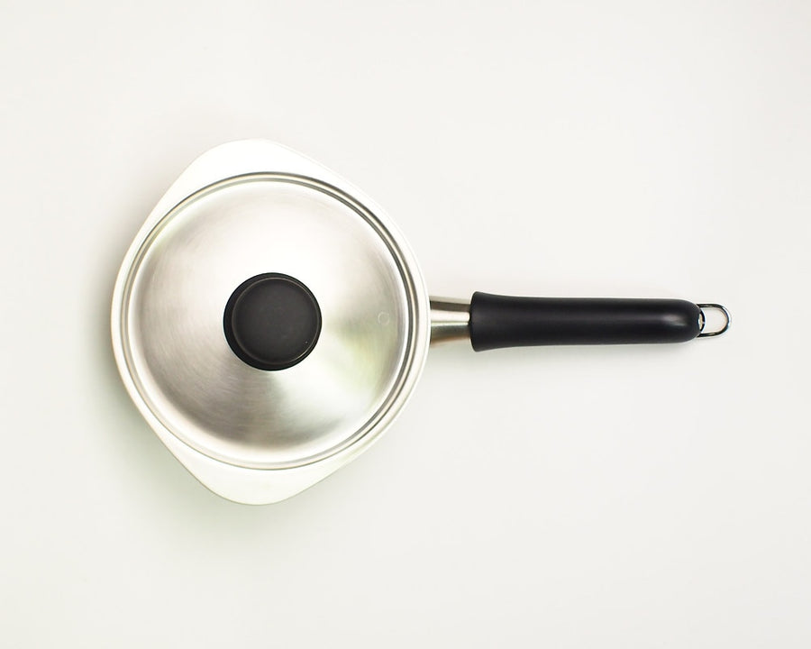 Yanagi Sori Stainless Steel Milk Pan with Lid