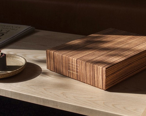 Wood Fabric Document Box