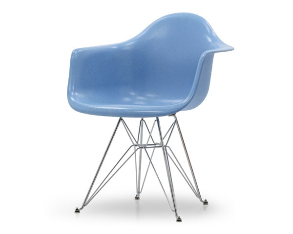 Fiberglass Arm Shell Chair BABYBLUE