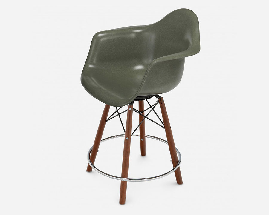 Fiberglass Arm Shell Chair MOSS モス