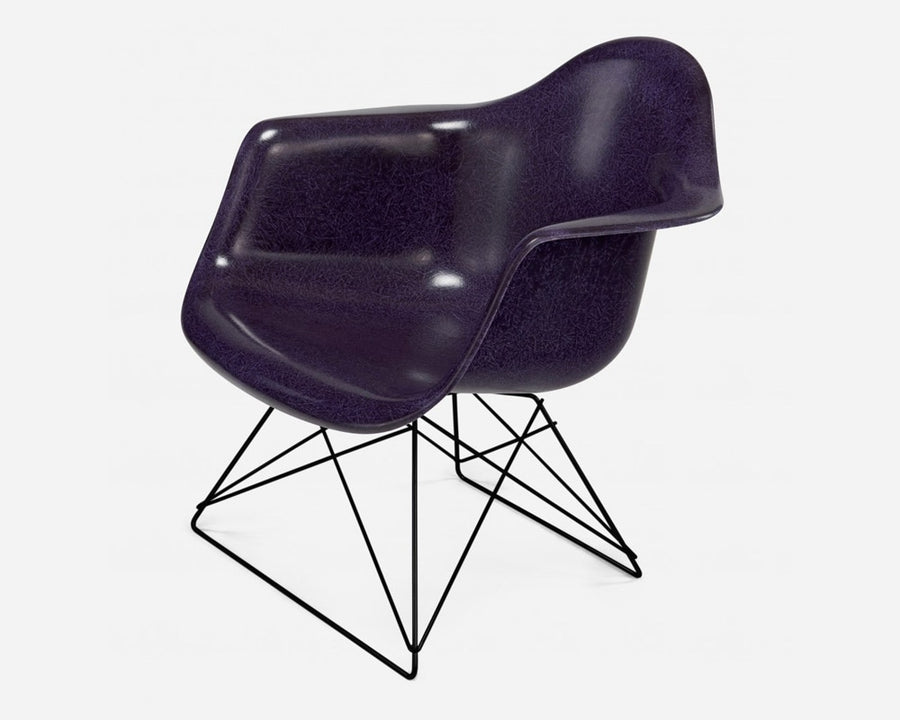 Fiberglass Arm Shell Chair PURPLE