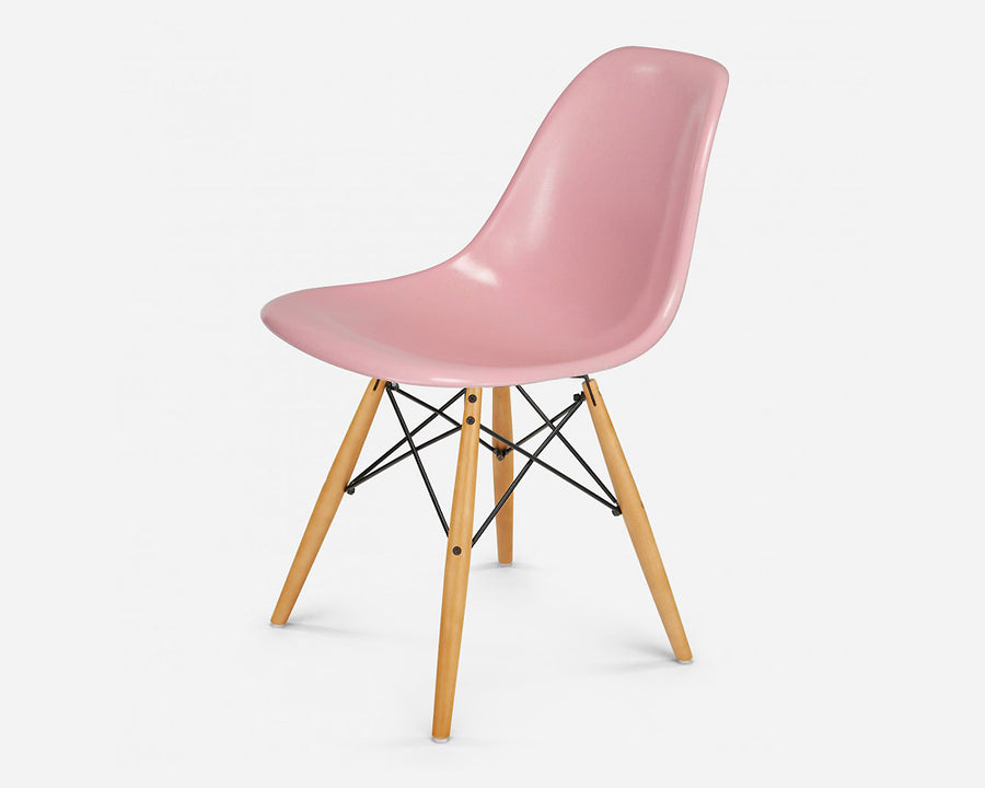 Fiberglass Side Shell Chair PINK