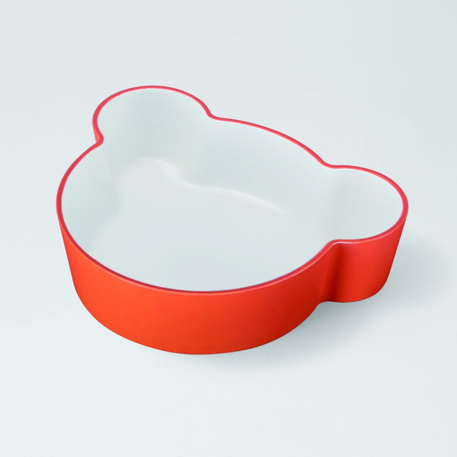 Kids Dish Gift Box with Bear Cutlery, Orange